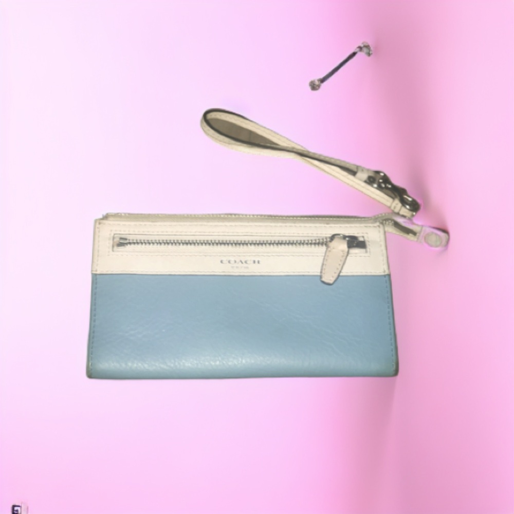 Coach Legacy Colorblock Leather Zip Wallet/Wristlet.